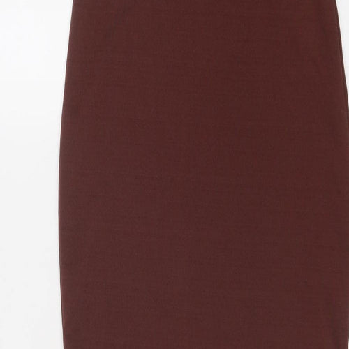Misspap Womens Brown Polyester Bandage Skirt Size 6