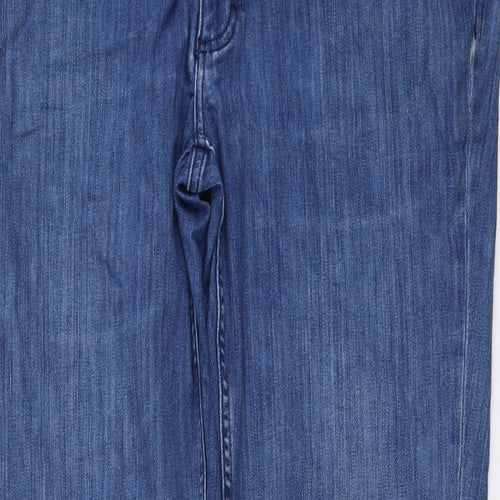 Mustang Mens Blue Cotton Straight Jeans Size 34 in L33 in Regular Button
