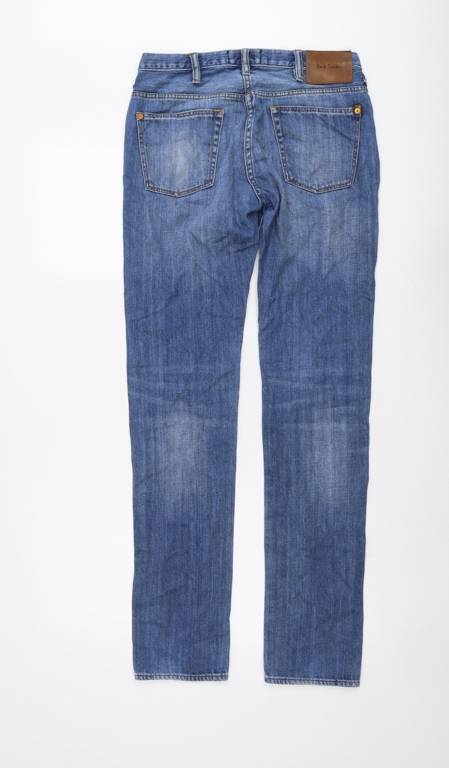Paul Smith Mens Blue Cotton Skinny Jeans Size 28 in L33 in Slim Button