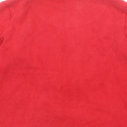 DASH Womens Red Cotton Full Zip Sweatshirt Size 14 Zip