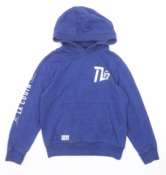 NEXT Boys Blue Cotton Pullover Hoodie Size 10 Years Pullover