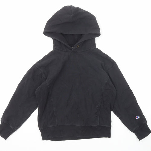 Champion Womens Black Cotton Pullover Hoodie Size XS Pullover