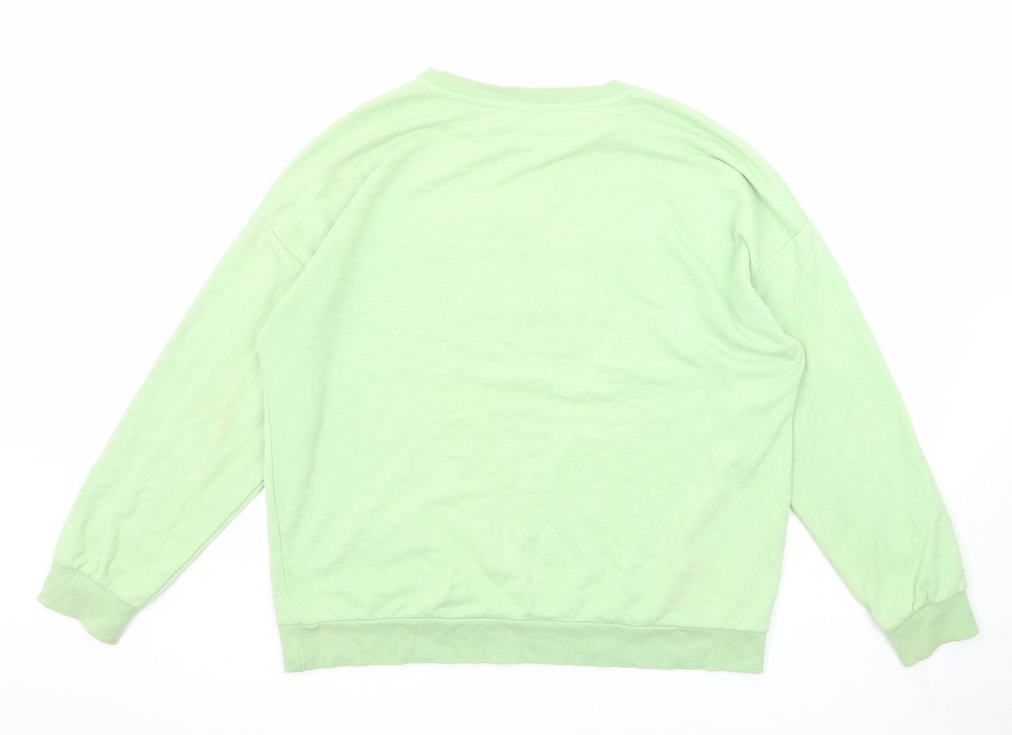 NEXT Womens Green Cotton Pullover Sweatshirt Size L Pullover - St.Ives 1982