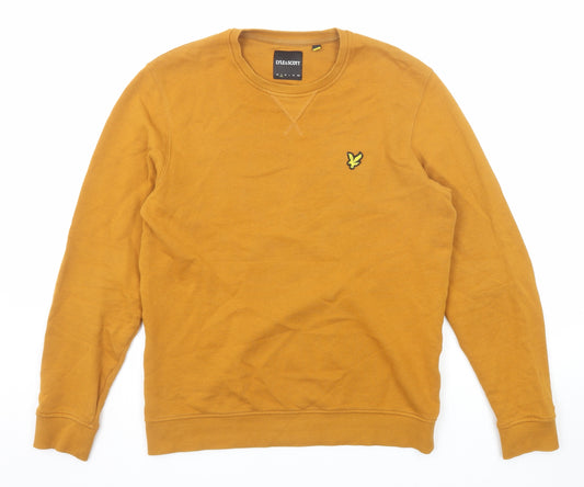 Lyle & Scott Mens Orange Cotton Pullover Sweatshirt Size S