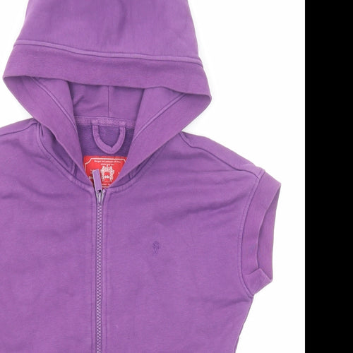 EDC Womens Purple Cotton Full Zip Hoodie Size S Zip