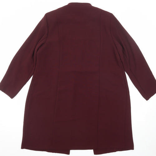 Premier Womens Red Jacket Blazer Size 20 Hook & Eye - Longline