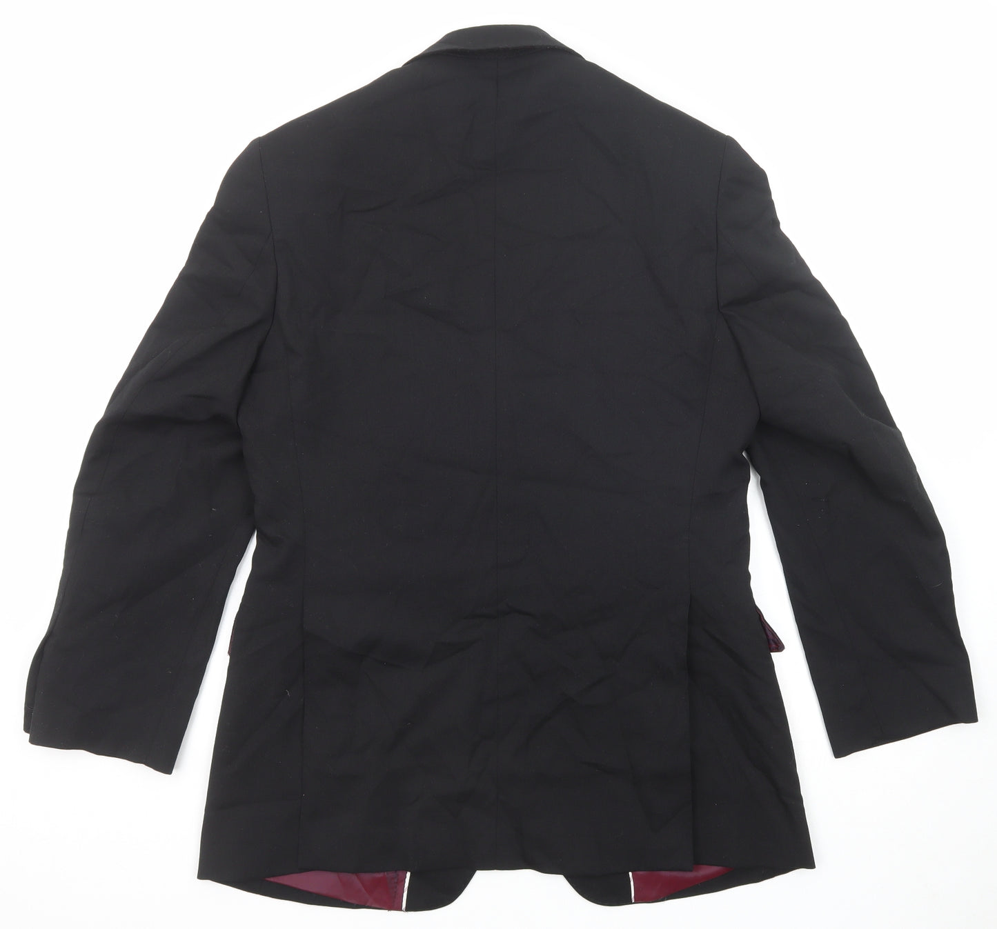 Evolution Mens Black Polyester Jacket Suit Jacket Size 38 Regular