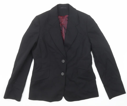 Evolution Womens Black Polyester Jacket Suit Jacket Size 12