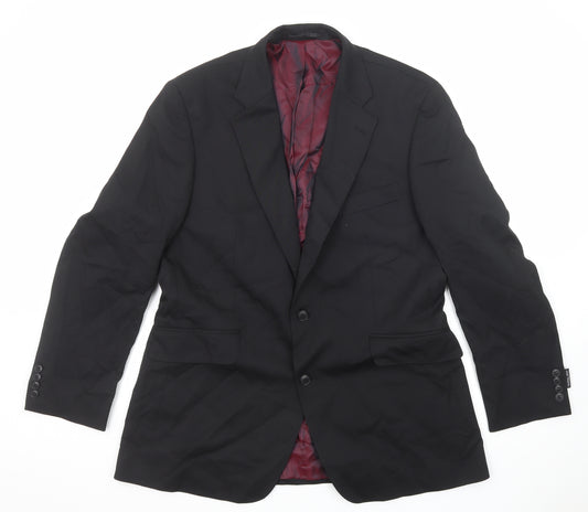 Evolution Mens Black Polyester Jacket Suit Jacket Size 44 Regular