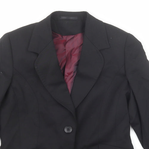 Evolution Womens Black Polyester Jacket Suit Jacket Size 8