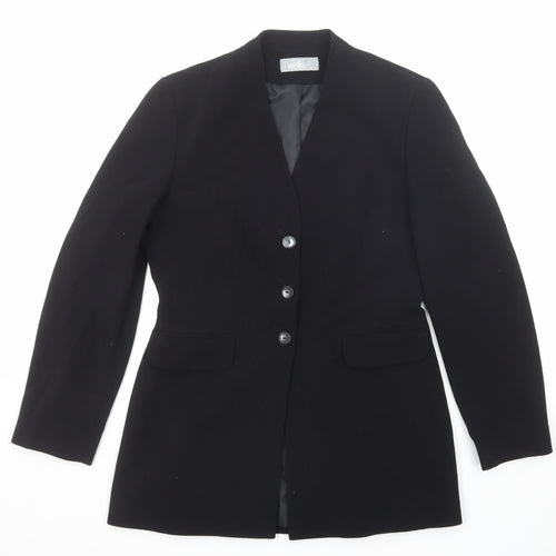 Wallis Womens Black Jacket Blazer Size 10 Button