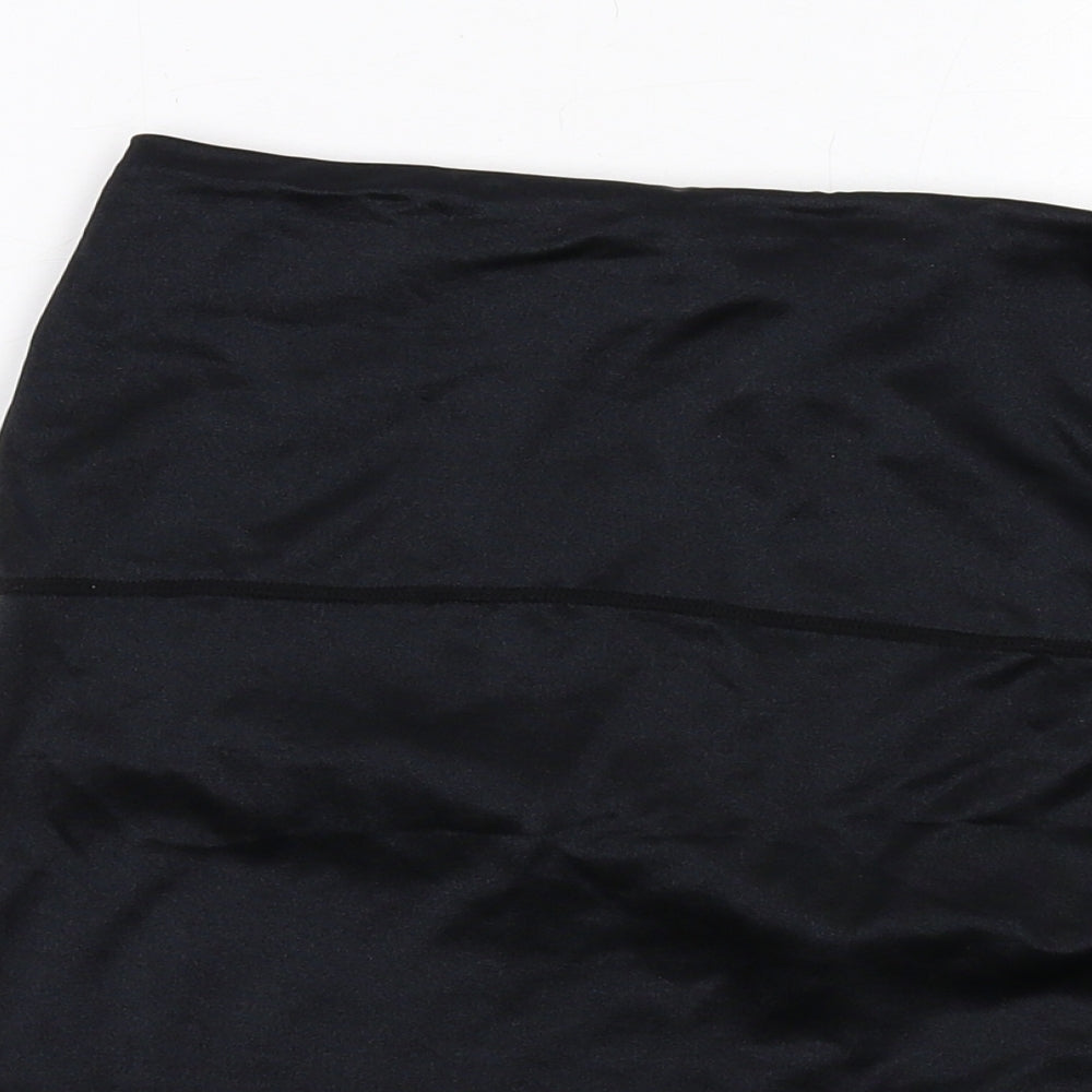M&Co Womens Black Nylon Pettiskirt Skirt Size 16