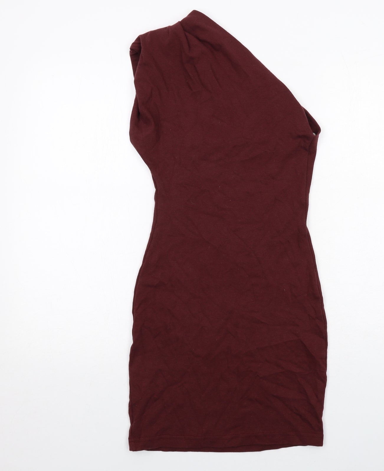 American Apparel Womens Purple Cotton Bodycon Size XS Off the Shoulder Pullover