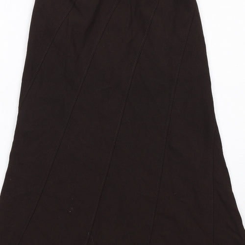 Marks and Spencer Womens Brown Polyester Swing Skirt Size 8
