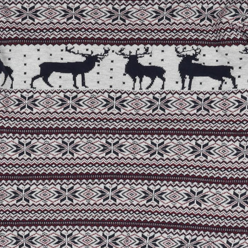 M&Co Boys Multicoloured Round Neck Fair Isle 100% Cotton Pullover Jumper Size 10-11 Years Pullover - Reindeer Christmas