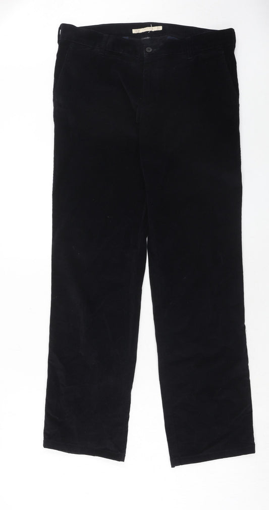 Turtle Mens Blue Polyester Trousers Size 34 in Regular Zip