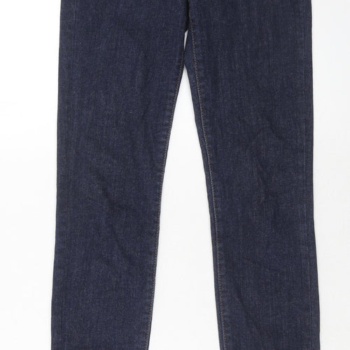 NEXT Womens Blue Cotton Skinny Jeans Size 8 Regular Zip
