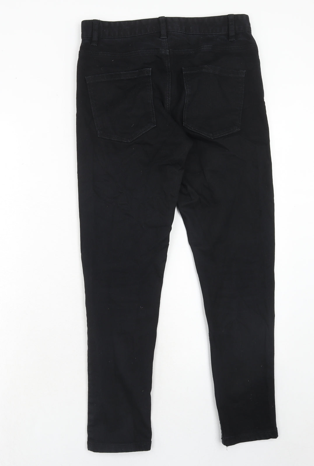 NEXT Mens Black Cotton Skinny Jeans Size 30 in L29 in Regular Zip