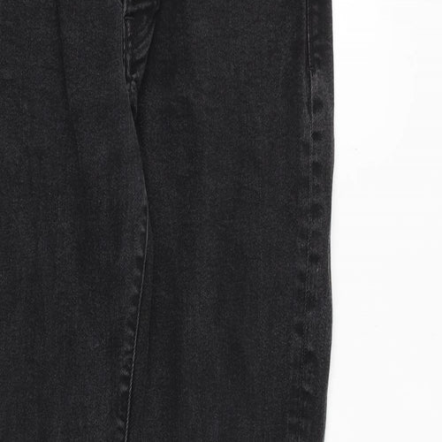 H&M Mens Black Cotton Skinny Jeans Size 32 in Regular Button