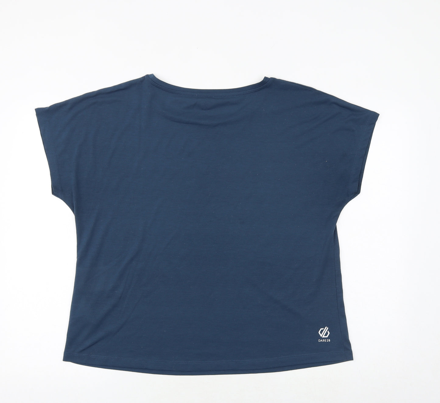 Dare 2B Womens Blue Polyester Basic T-Shirt Size 16 Boat Neck