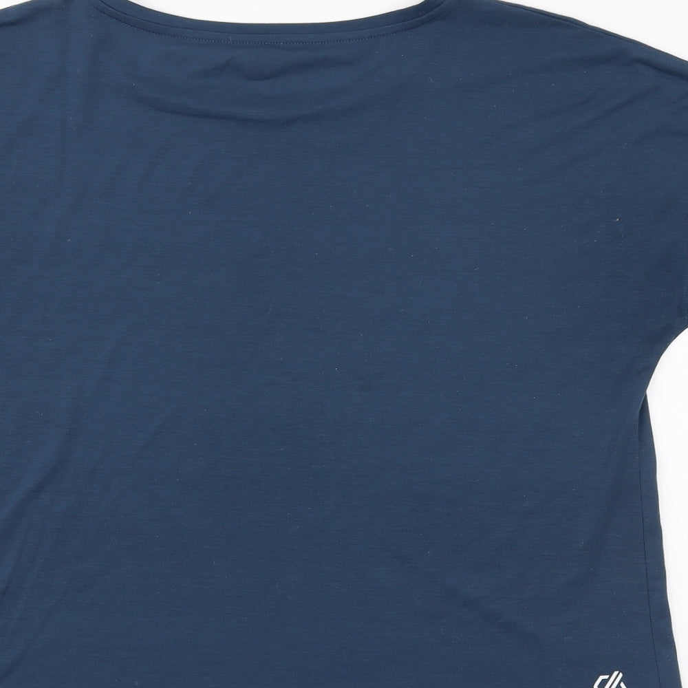 Dare 2B Womens Blue Polyester Basic T-Shirt Size 16 Boat Neck
