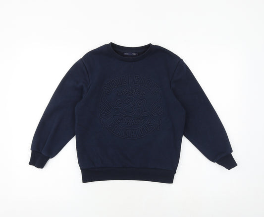 NEXT Boys Blue Cotton Pullover Sweatshirt Size 8 Years Pullover