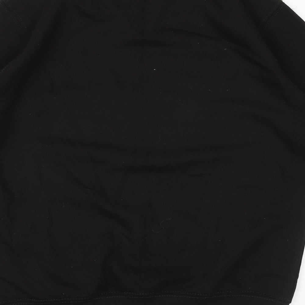 Rocket & Rose Girls Black Cotton Pullover Sweatshirt Size 12-13 Years Pullover - Rainbow Print