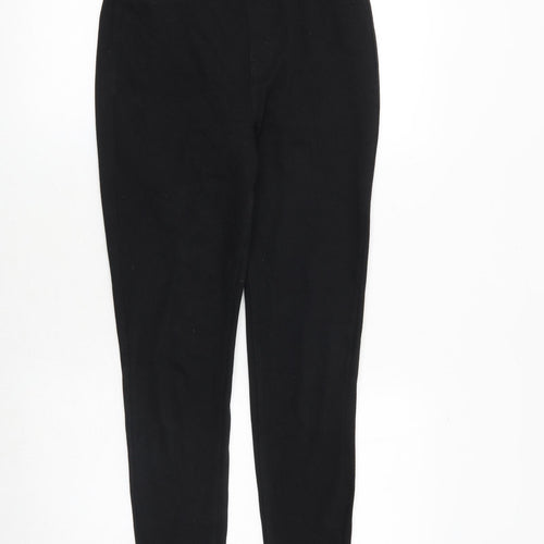 Marks and Spencer Womens Black Cotton Jegging Trousers Size 10 Regular