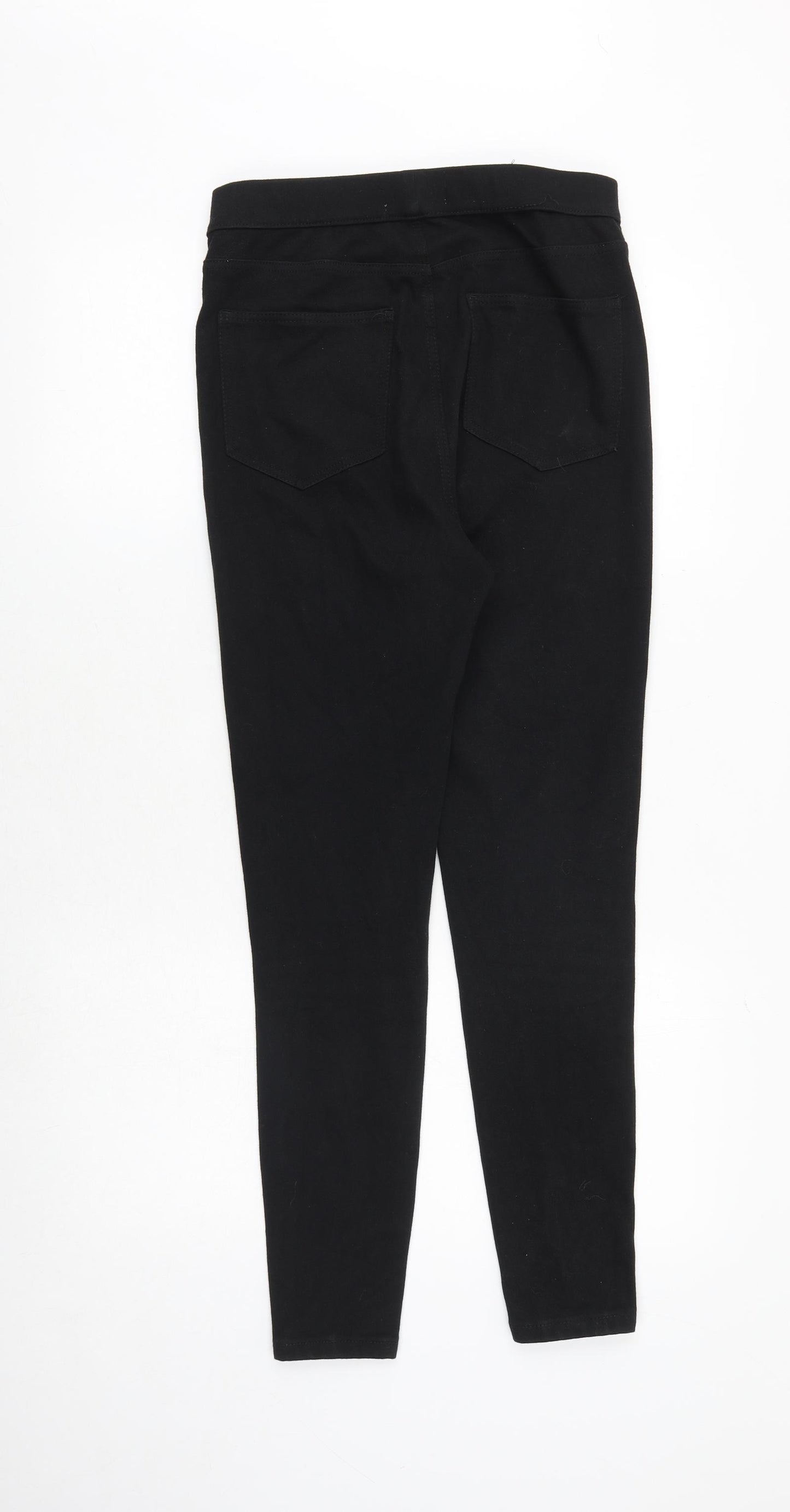 Marks and Spencer Womens Black Cotton Jegging Trousers Size 10 Regular