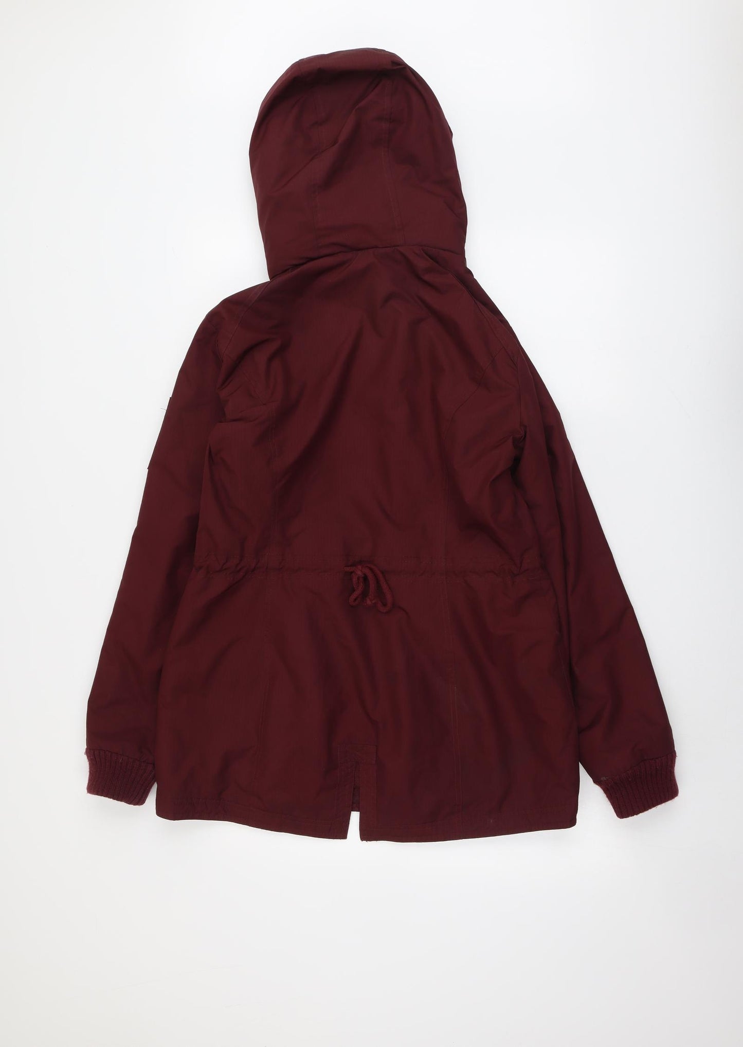 Hollister Womens Red Windbreaker Jacket Size L Zip
