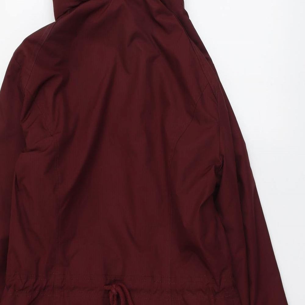 Hollister Womens Red Windbreaker Jacket Size L Zip