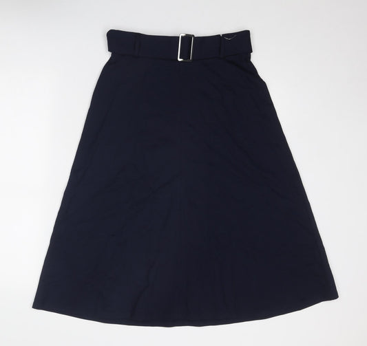 Esprit Womens Blue Viscose A-Line Skirt Size S - Belt Included