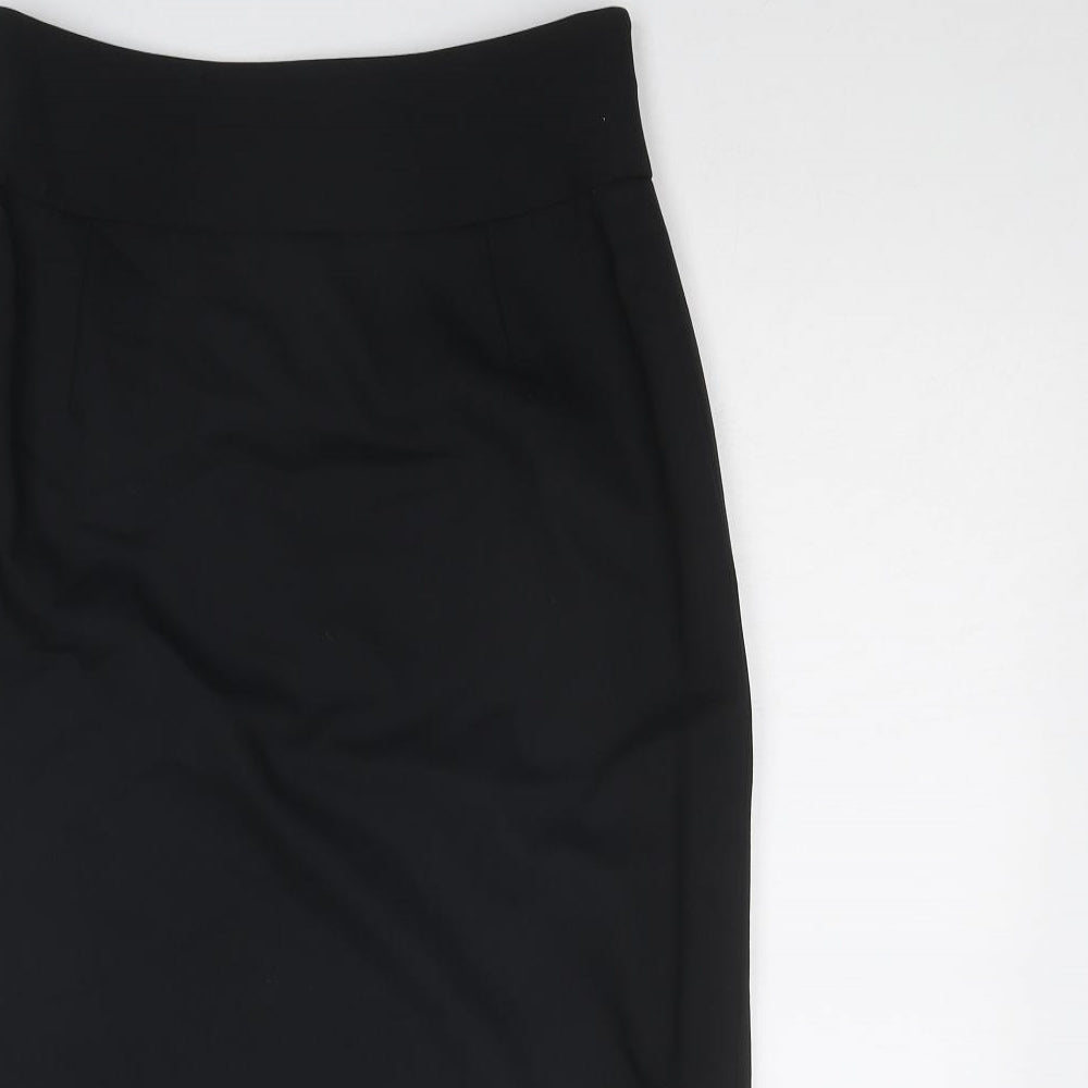 Austin Reed Womens Black Wool Straight & Pencil Skirt Size 8 Zip