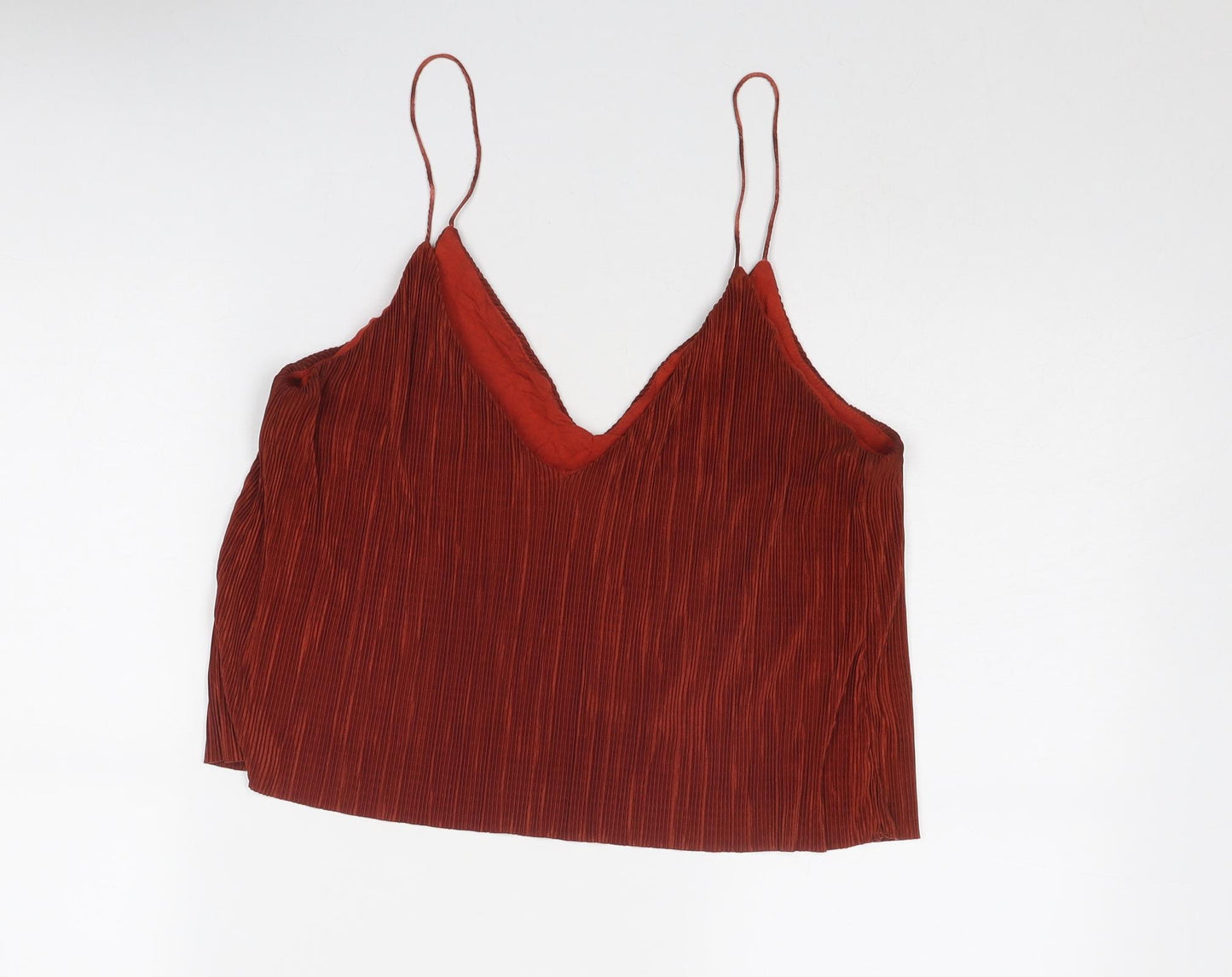 Urban Outfitters Womens Red Polyester Camisole Tank Size M V-Neck - Plisse