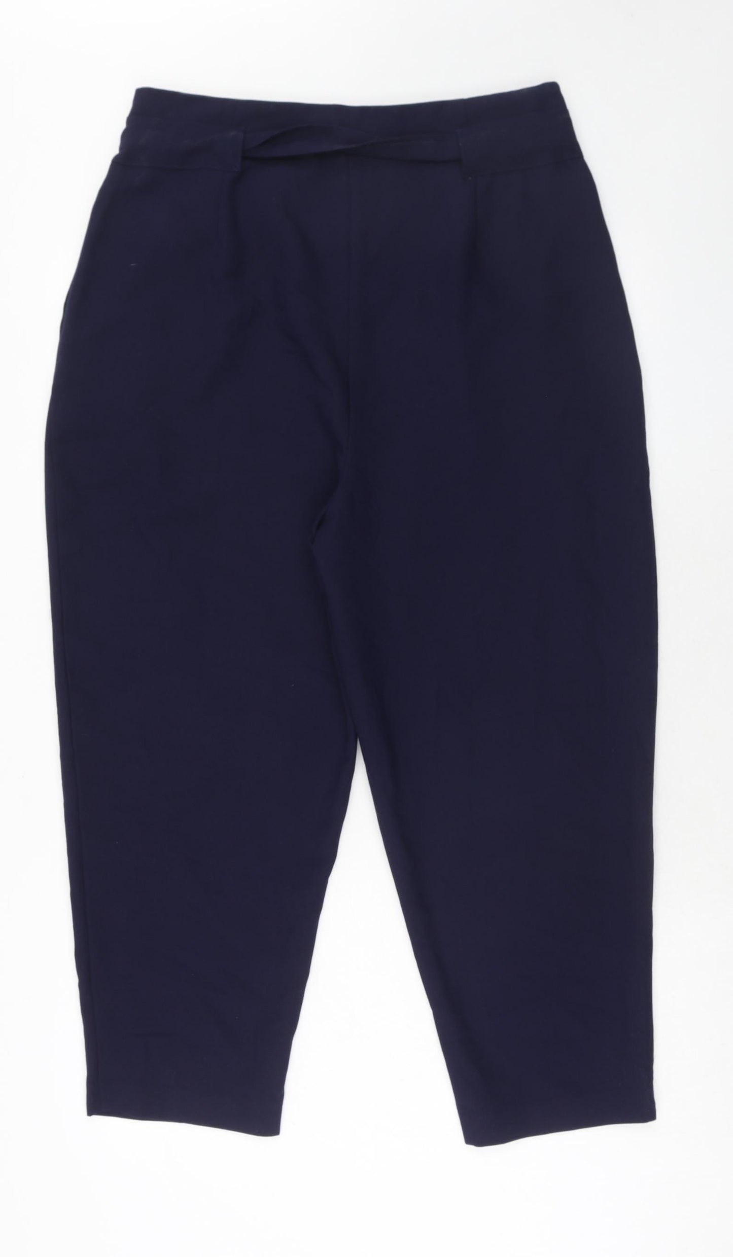 ASOS Womens Blue Polyester Trousers Size 14 Regular Zip