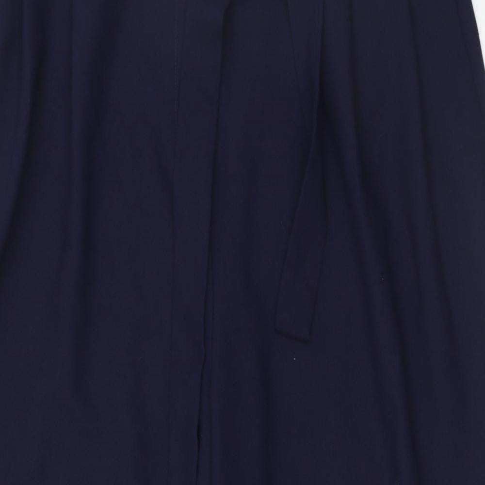 ASOS Womens Blue Polyester Trousers Size 14 Regular Zip