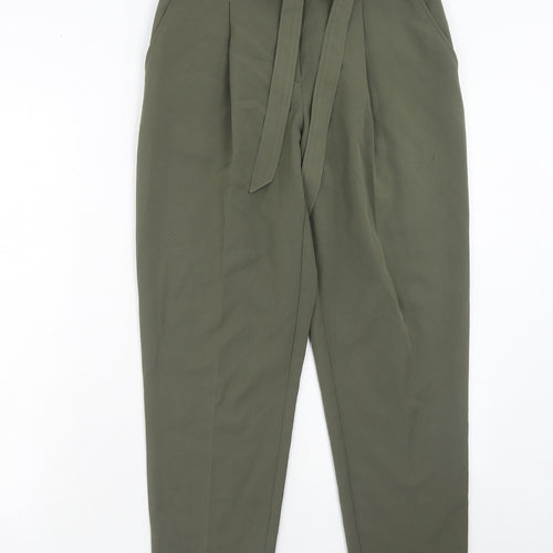 New Look Womens Green Polyester Carrot Trousers Size 10 Regular Hook & Eye