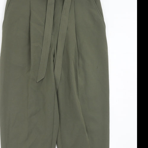 New Look Womens Green Polyester Carrot Trousers Size 10 Regular Hook & Eye