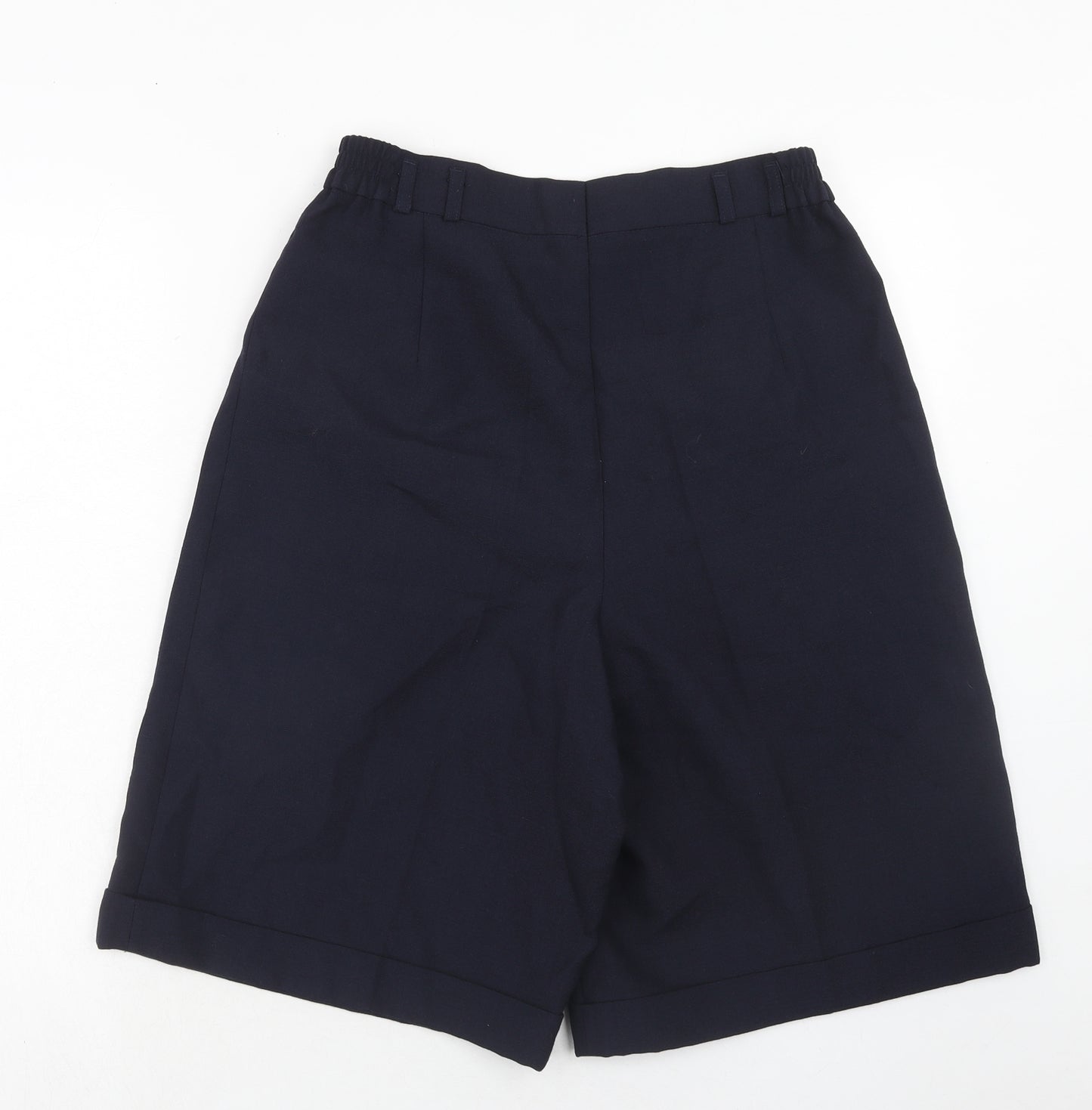 Your Sixth Sense Womens Blue Polyester Chino Shorts Size 12 Regular Zip