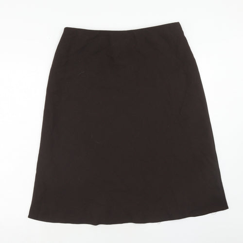 Marks and Spencer Womens Brown Polyester Swing Skirt Size 18