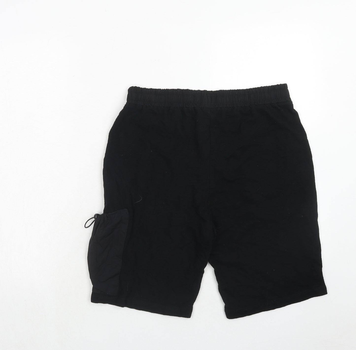 Topman Womens Black Polyester Cargo Shorts Size M Regular Pull On