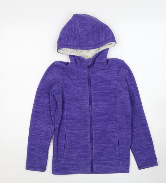 Mountain Warehouse Girls Purple Geometric Jacket Size 9-10 Years Zip