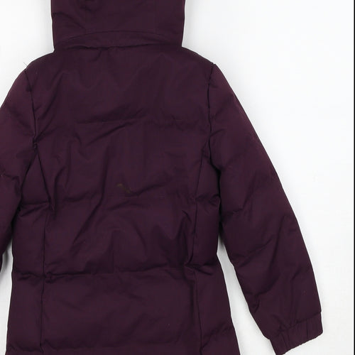 Trespass Girls Purple Quilted Coat Size 3-4 Years Zip