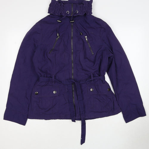 Marks and Spencer Womens Purple Jacket Size 14 Zip