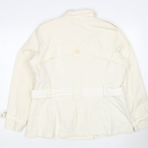 Autograph Womens Ivory Jacket Size 18 Button