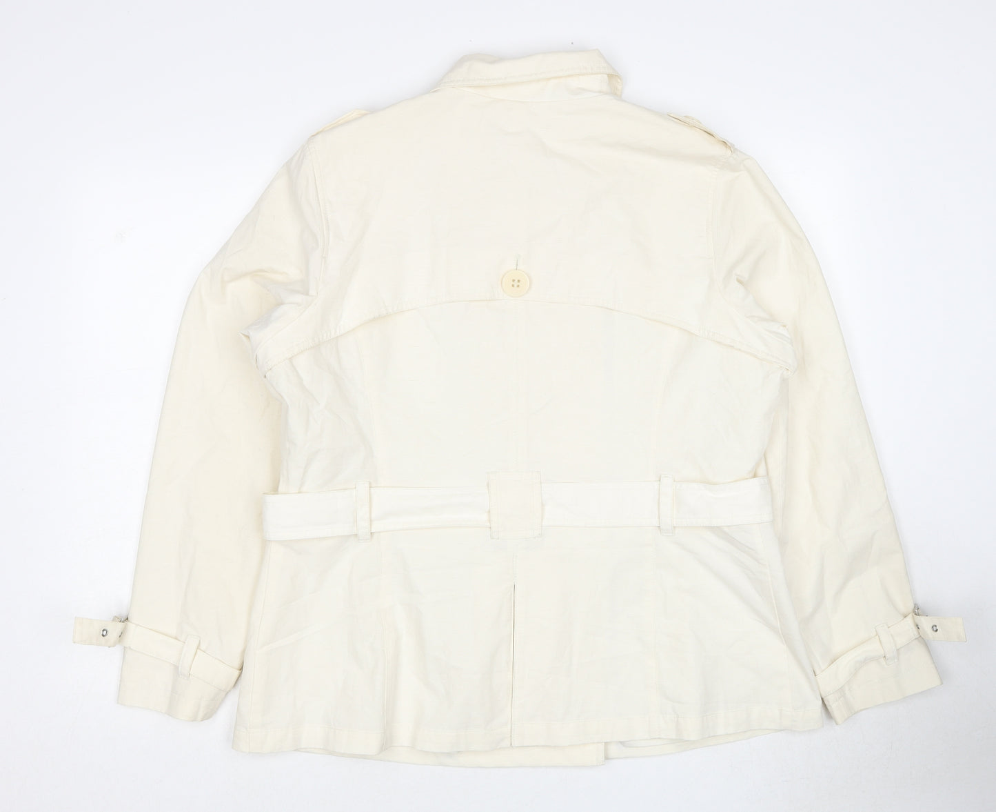 Autograph Womens Ivory Jacket Size 18 Button