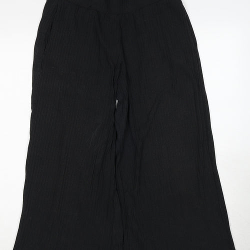 Marks and Spencer Womens Black Polyester Trousers Size 12 Regular