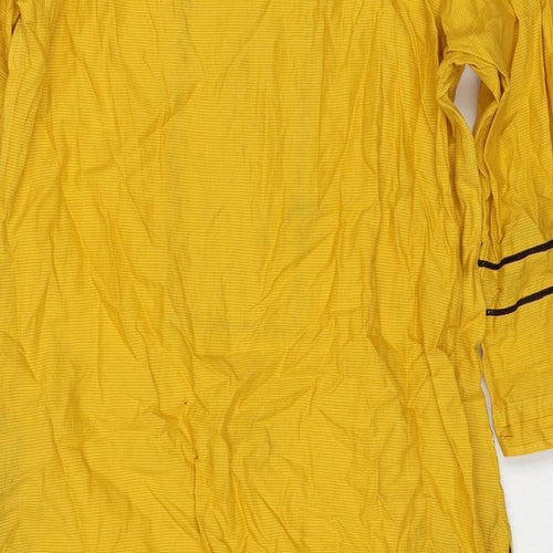 Sunny Dot Womens Yellow Cotton Tunic Blouse Size M Round Neck