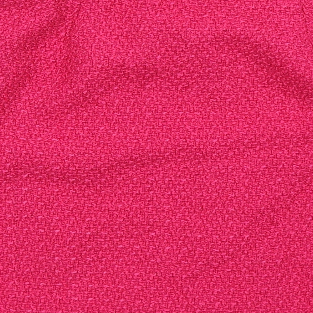 New Look Womens Pink Polyester A-Line Skirt Size 10 Zip