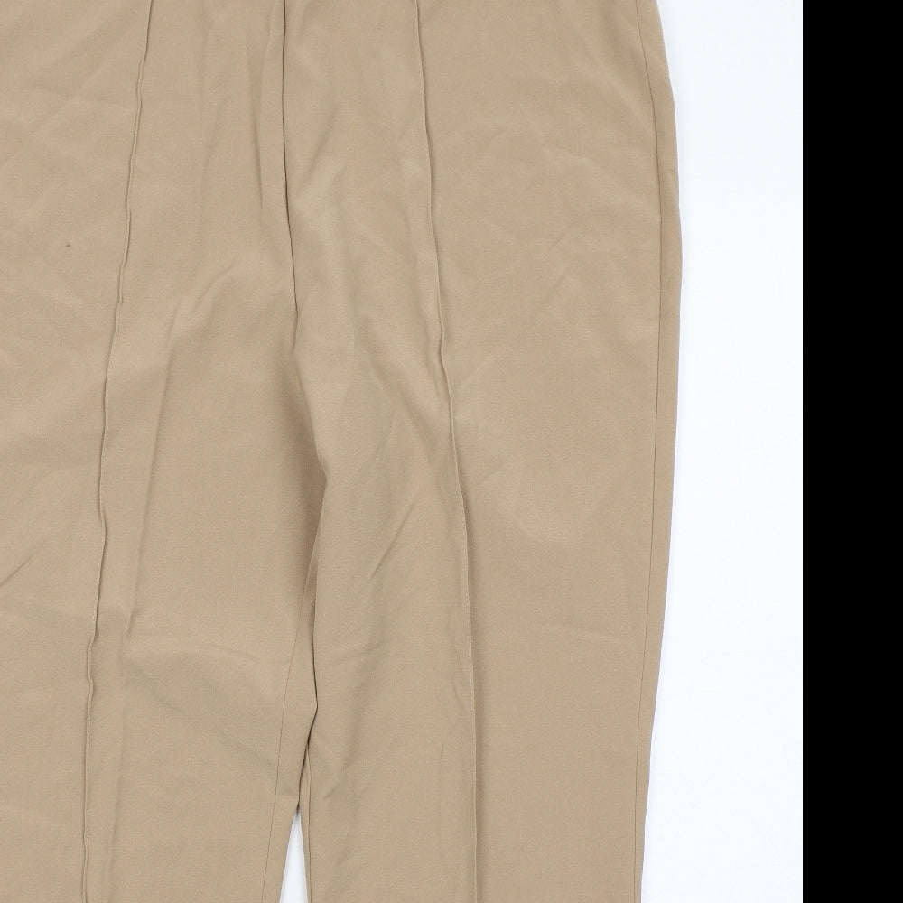 Classics Womens Beige Polyester Trousers Size 20 Regular